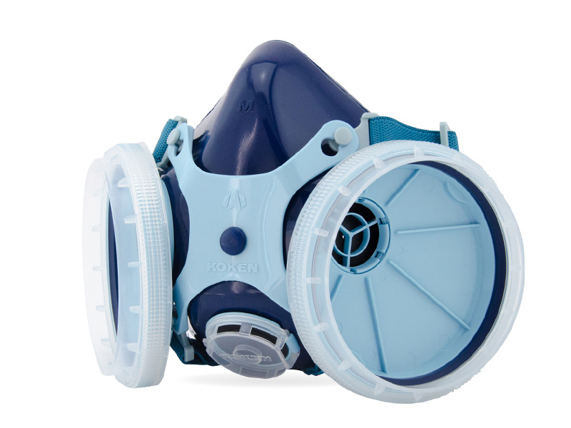 日本興研KOKEN防毒面具RR-7-05型面罩甲醛有機氣體甲苯辦公室裝修(圖3)