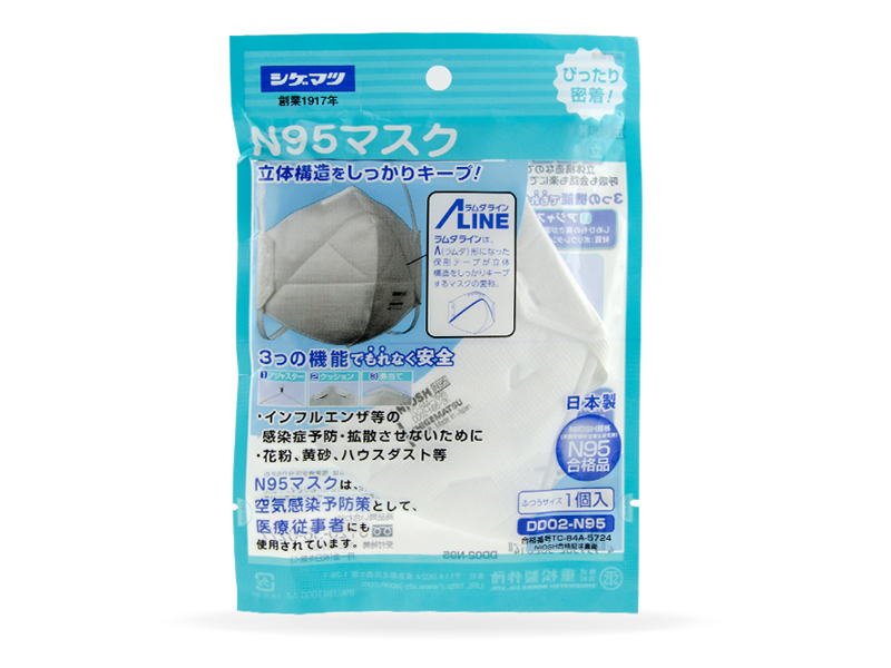 日本重松制作所DD02 N95級別防粉塵霧霾口罩顆粒物花粉飛沫無閥(圖5) 日本重松制作所DD02 N95級別防粉塵霧霾口罩顆粒物花粉飛沫無閥(圖5)